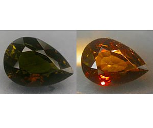 1.06 ct extremely rare color changing tourmaline