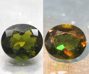 Turmalina que cambia de color natural extremadamente rara de 1,01 ct