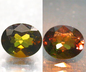 Turmalina que cambia de color natural extremadamente rara de 1,07 ct