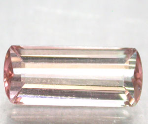 Piedra preciosa de turmalina de dos colores muy rara de 1,26 ct