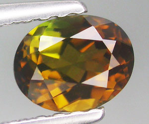0,72 ct Piedra preciosa de turmalina natural de dos colores muy rara