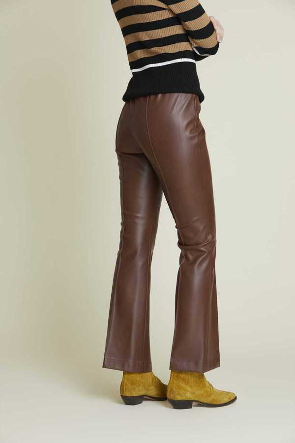 Derhy - Oberkampf Fake Skin Trousers Marron - 3