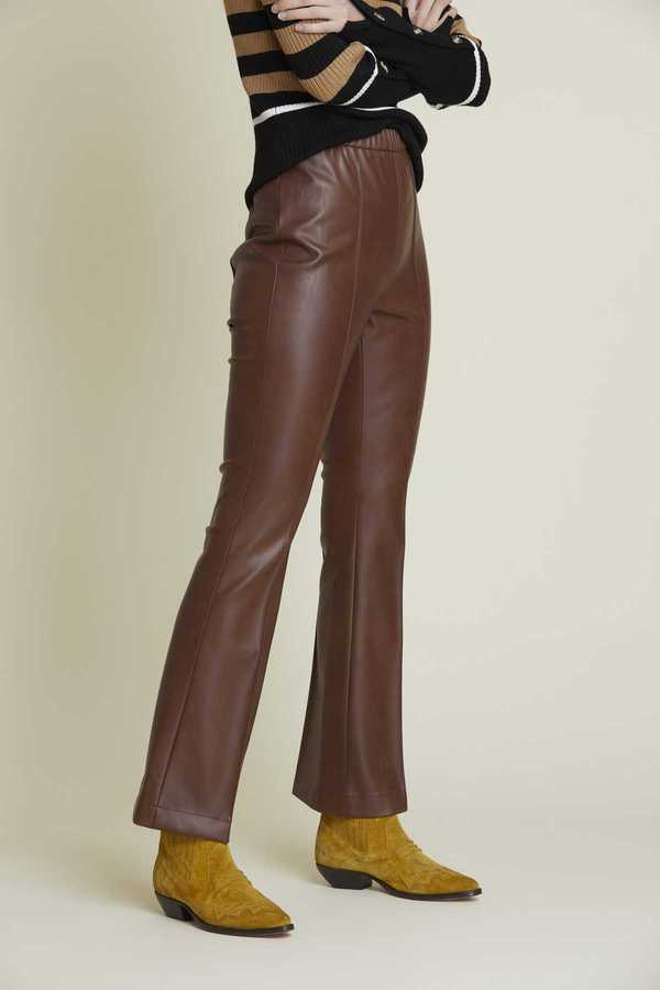 Derhy - Oberkampf Fake Skin Trousers Marron