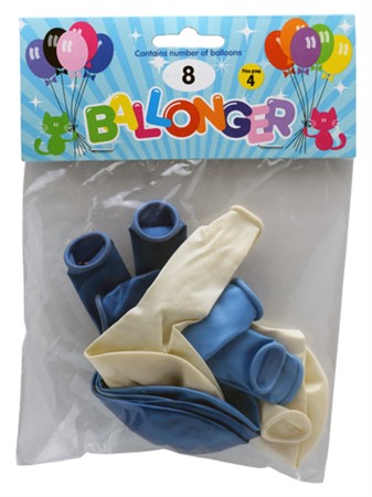 Balloons Metallic Blue Mix 8 pack - 2