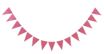 Triangel flagga banderoll Rosa