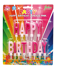 Happy birthday Tårtljus Rosa