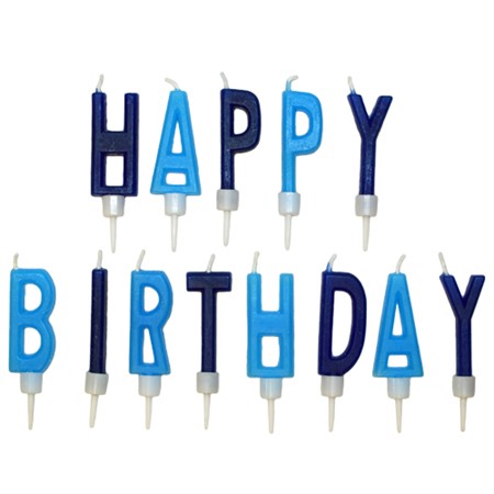 Happy Birthday Kynttilät Sininen