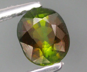 Rara piedra preciosa natural de turmalina de dos colores