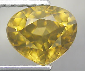 Piedra preciosa de turmalina amarilla genuina muy rara de 1,78 ct