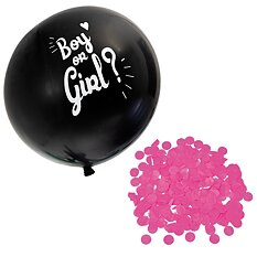 Ballong Boy or Girl Rosa konfetti