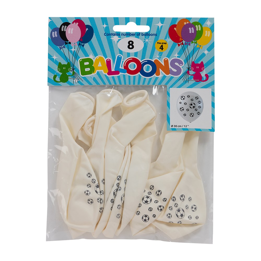 Ilmapallot jalkapalloilla 8 pack - 2
