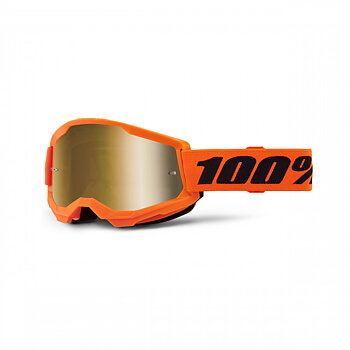 100%, STRATA 2 Glasögon Neon Orange Spegel Guld Lins