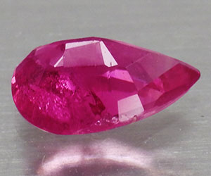 Hermosa piedra preciosa de turmalina rosa natural en forma de gota - 2