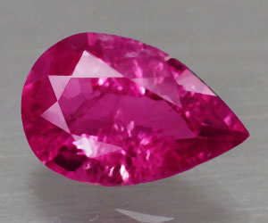 Hermosa piedra preciosa de turmalina rosa natural en forma de gota - 3