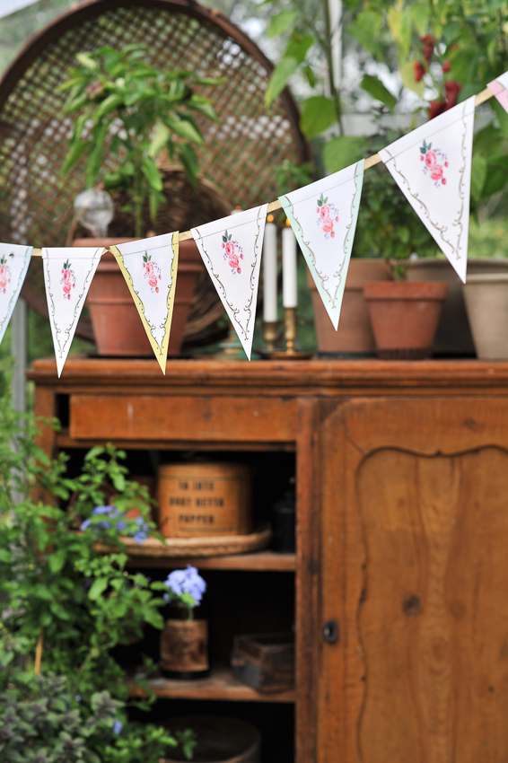 Bunting - Flag Set - Vintage - 3 metres - 15 bunting flags - 5