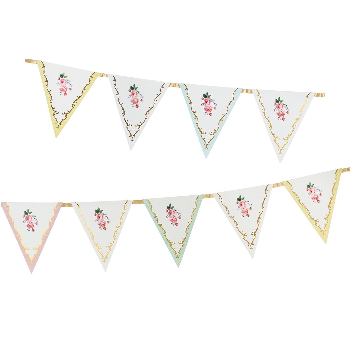 Bunting - Flag Set - Vintage - 3 metres - 15 bunting flags - 3