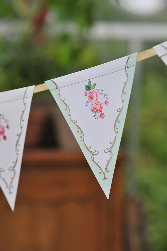 Bunting - Flag Set - Vintage - 3 metres - 15 bunting flags - 2