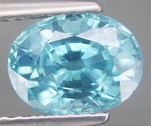 Piedra preciosa de circón azul de alta calidad de lujo grande de 2,29 ct