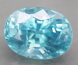 Piedra preciosa de circón azul de alta calidad de lujo grande de 2,29 ct - 3
