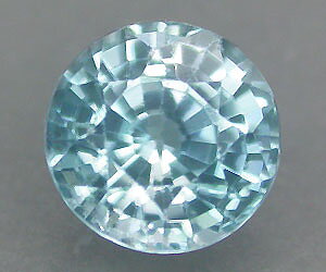 Circón azul redondo de 6,5 mm de lujo, brillante y lujoso de 1,66 quilates