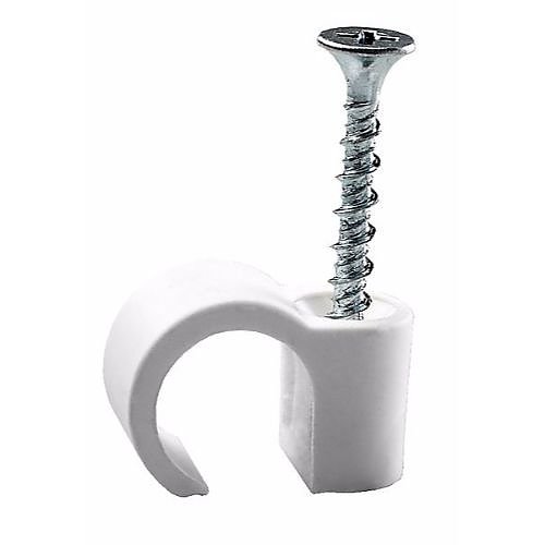 Skruvclips - Vit 18-22mm (50st)