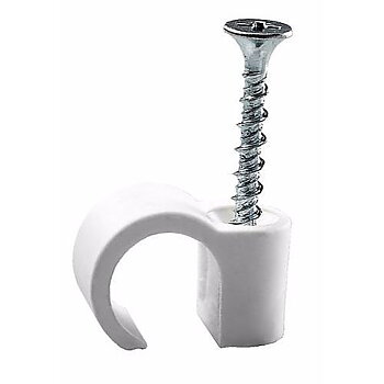 Skruvclips - Vit 18-22mm (50st)