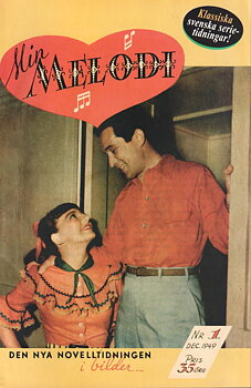 Min melodi nr 1 1949 Begagnad, Idolbild Clark Gable, Facsimil!