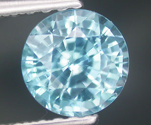 1.30 ct luxurious sparkling beautiful 5.9 mm blue zircon gemstone