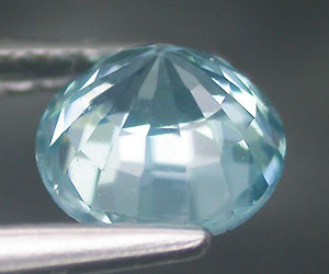 1.30 ct luxurious sparkling beautiful 5.9 mm blue zircon gemstone - 2