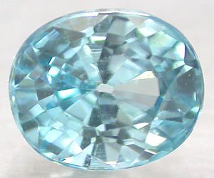Piedra preciosa de circón azul sin tratar perfecta y lujosa de 1,18 quilates
