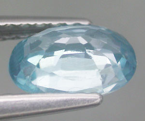 Piedra preciosa de circón azul natural hermosa y brillante de 1,11 quilates - 2