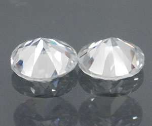2 piezas que combinan absolutamente perfectas piedras redondas de cz blancas de 6 mm - 2