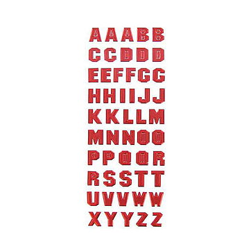 The Paper Studio Stickers Alphabet - Metallic Red