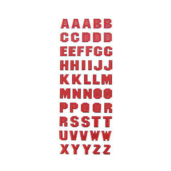 The Paper Studio Stickers Alphabet - Metallic Red