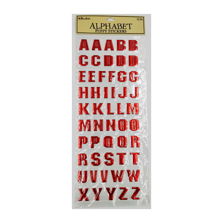 The Paper Studio Stickers Alphabet - Metallic Red