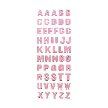 The Paper Studio Stickers Alphabet - Metallic Pink