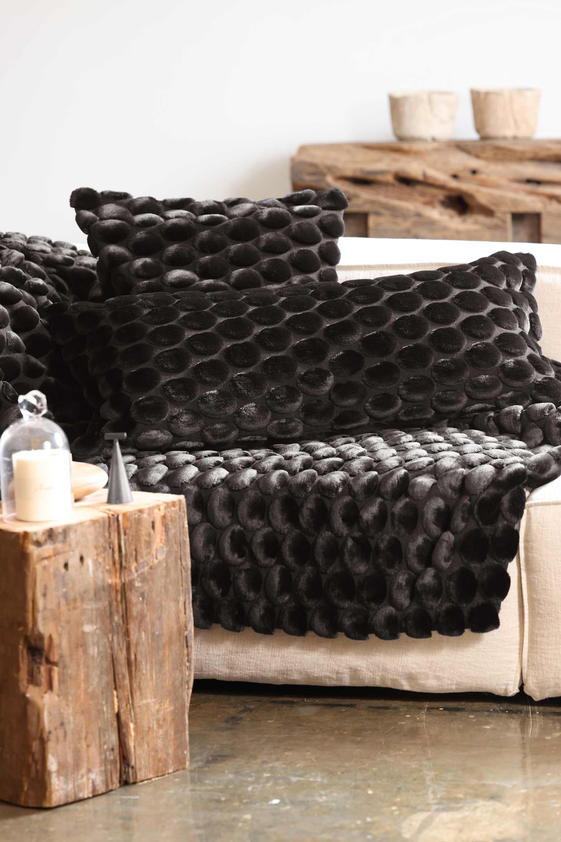  EGGSHELL  PLÄD BLACK  130X170 CEANNIS - 4