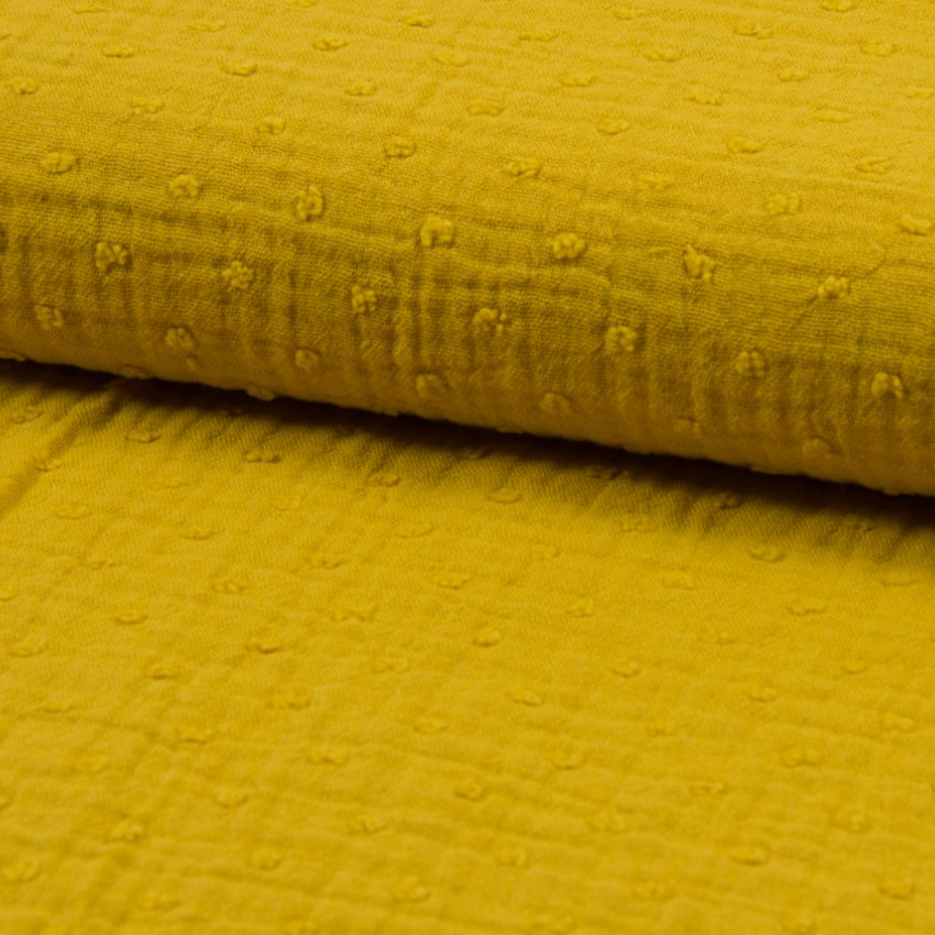 DOT MUSLIN - MUSTARD