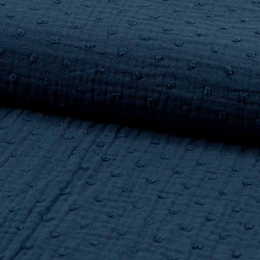DOT MUSLIN - DARK BLUE