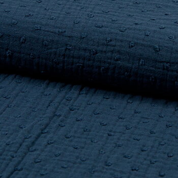 DOT MUSLIN - DARK BLUE