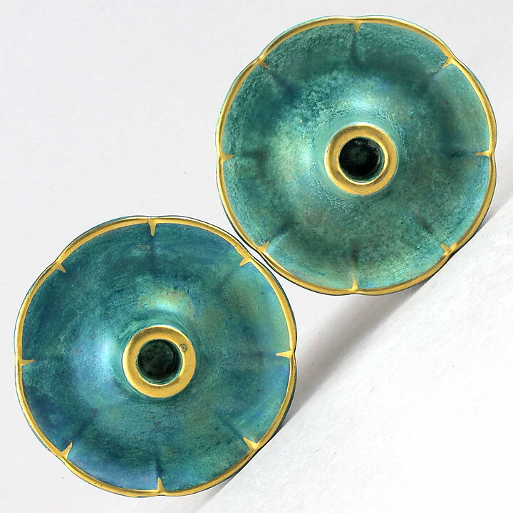 ジョセフ・エクベル　 2つのキャンドルホルダー 　8cm  1920年代