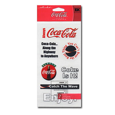 EK Success Sticko Stickers - Coca Cola Brand Tag Line 