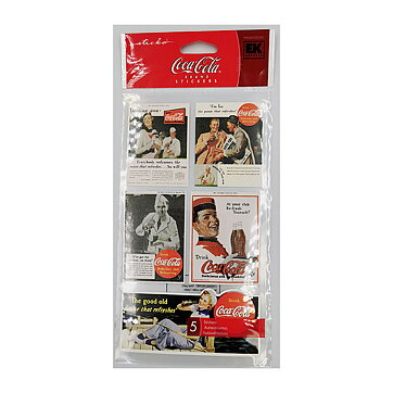 EK Success Sticko Stickers - Coca Cola Brand Vintage Ad