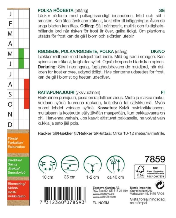 7859 Rödbeta, Polka   Beta vulgaris - 2