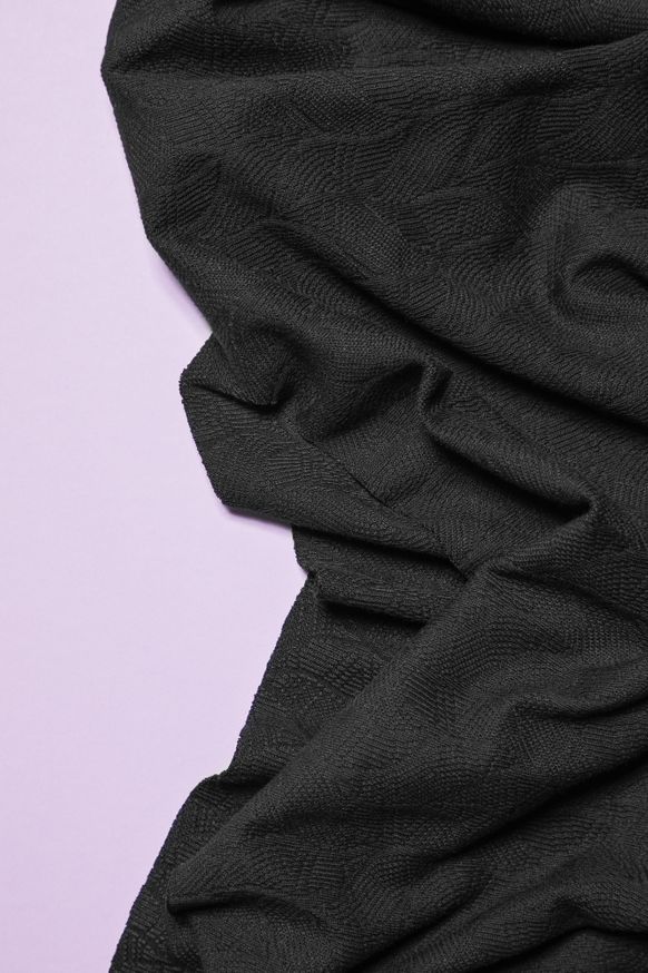 LEAF JACQUARD - BLACK - 2