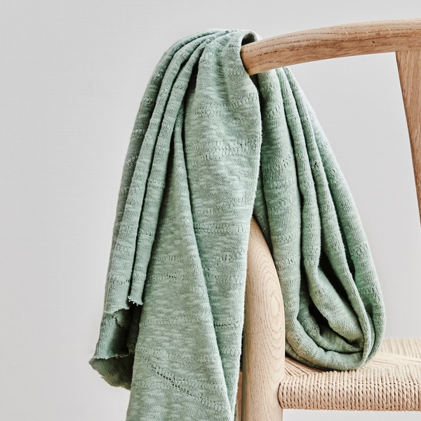 SLUB JACQUARD - SOFT GREEN