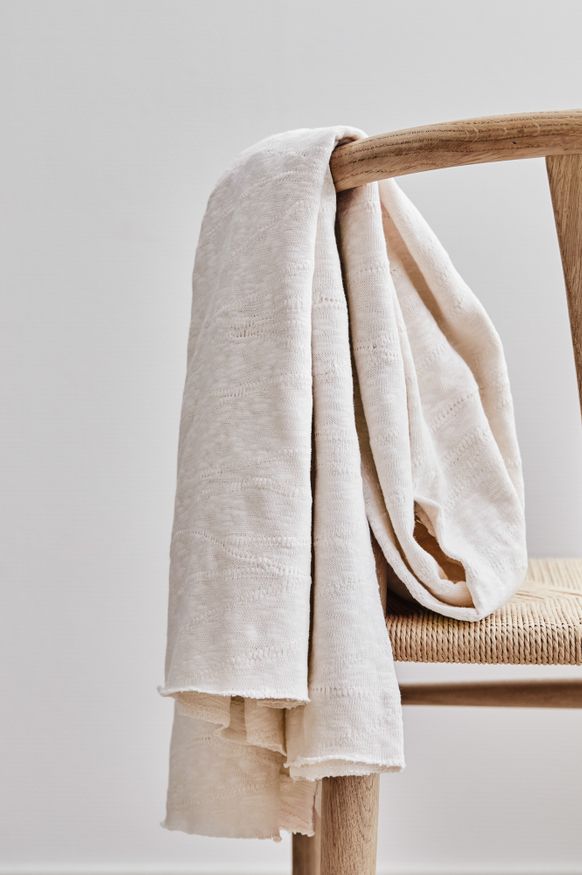 SLUB JACQUARD - CREAM WHITE