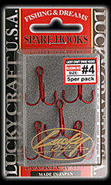 Lucky Craft Spare Hook Red 5-pack