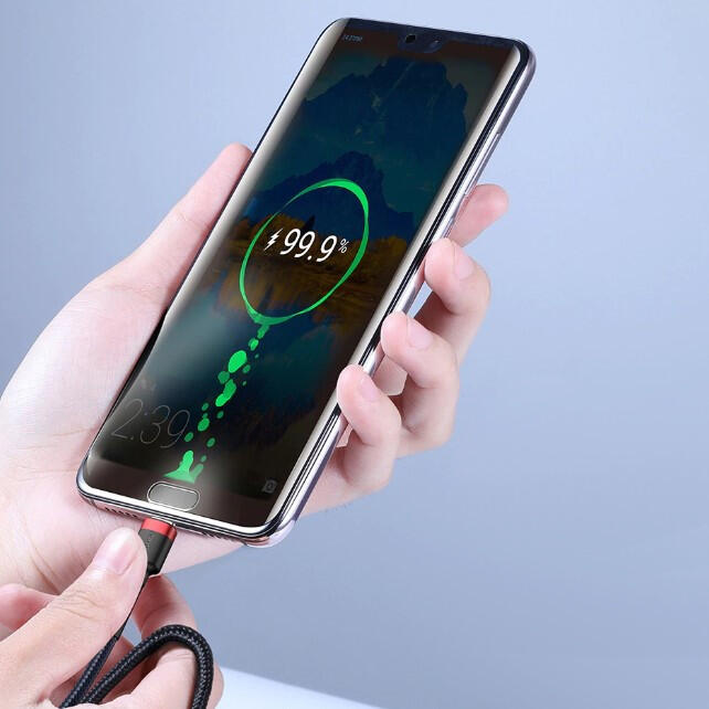 Baseus Cafule USB-C Kabel 100W, PD2.0 2m - Röd/Svart - 3