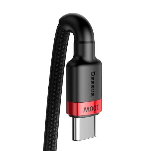 Baseus Cafule USB-C Kabel 100W, PD2.0 2m - Röd/Svart - 2